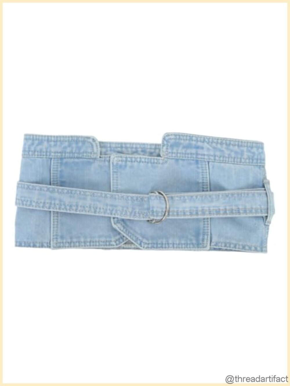 Denim Corset Belt Women's Peplum Waist Cincher for Dress Under Bustiers